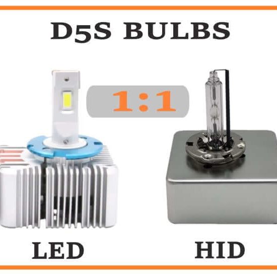 D5S BULBS LED BULB COMPARE WITH  HID BULB