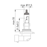 9005 halogen bulb/lamp long life lights standard clear-poli-lightingway