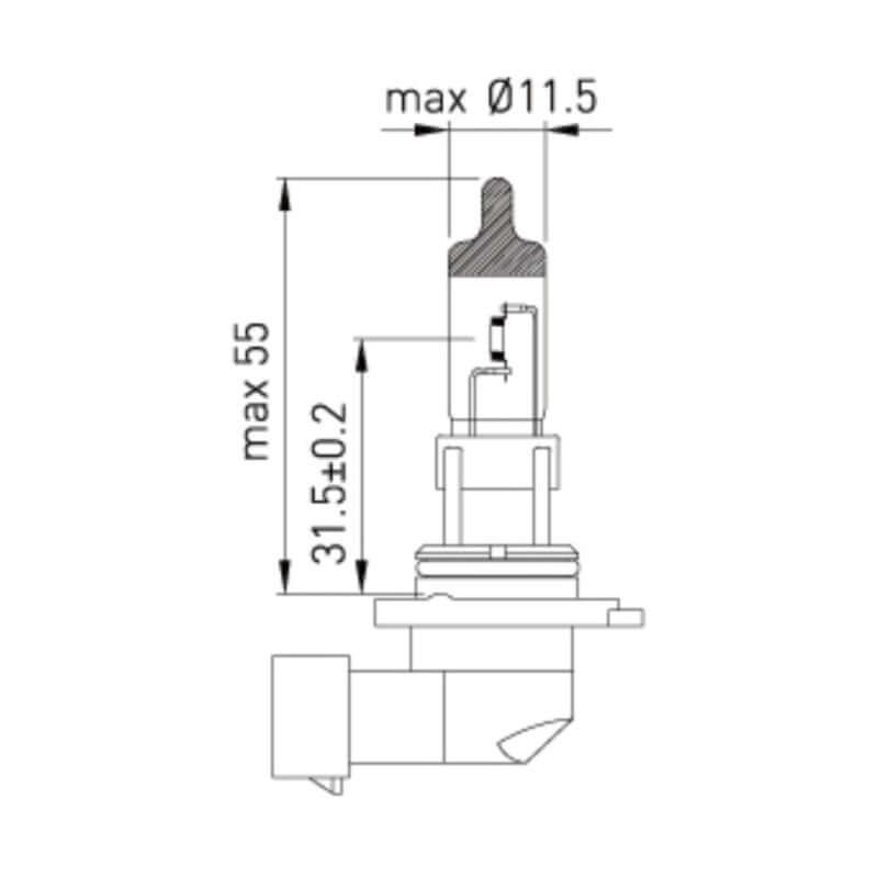 9005 halogen bulb/lamp long life lights standard clear-poli-lightingway