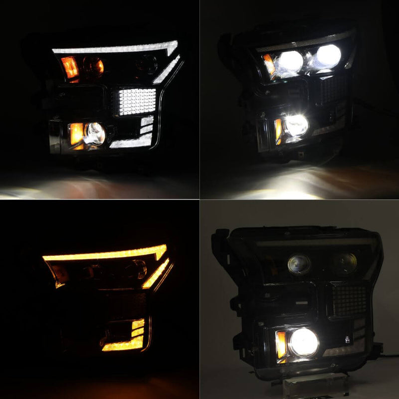 Ford F-150 with 140W full LED headlights featuring DRL, turn signal, high/low beam 
