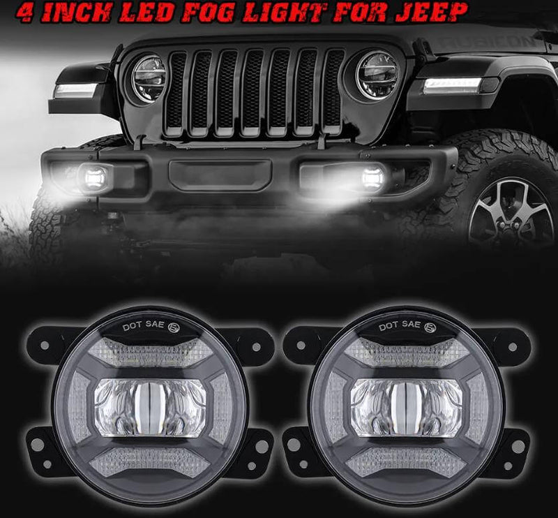 4 inch LED Fog light - Jeep Wrangle JK 2007~ 2017