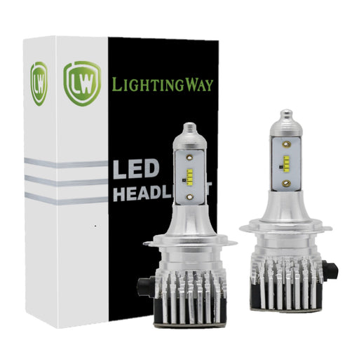 Low Beam - H7 LED Headlight Kit - 6000K 8000LM With Philips  ZES Chips - LightingWay