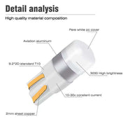 T10 W2.1x9.5D Wedge with 1LED 3030 SMD Interior bulb, stop light/license plate light/side turn signals bulbs 12V